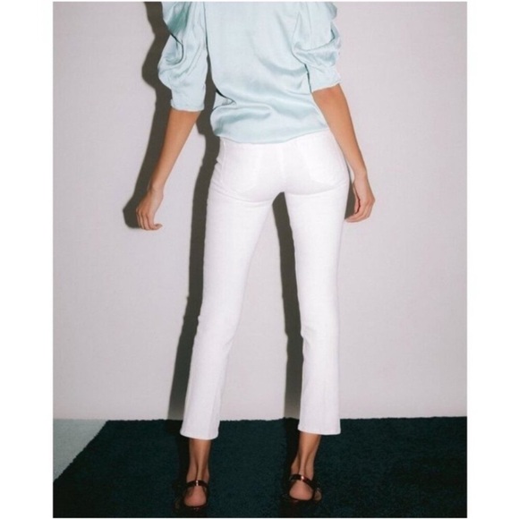 Mother White Mid Rise Dazzler Ankle Jeans in Fairest of them all 30 - Picture 3 of 12